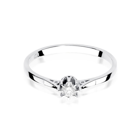 Przejdź do produktu Pierścionek zaręczynowy z białego złota z diamentem 0,10ct Fire Of Love