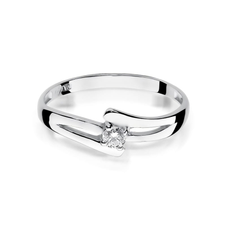 Przejdź do produktu Pierścionek zaręczynowy z białego złota z diamentem 0,10ct Fire Of Love