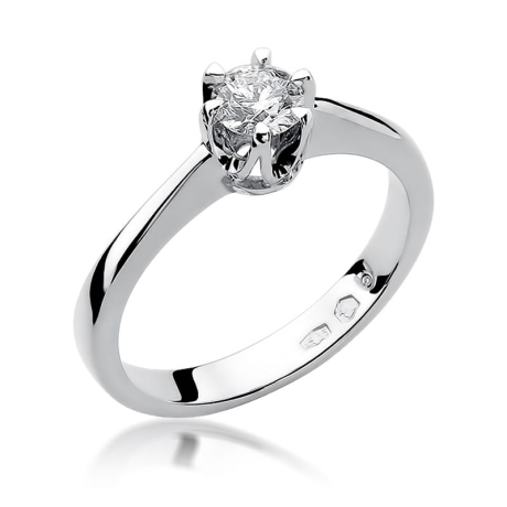 Przejdź do produktu Pierścionek zaręczynowy z białego złota z diamentem 0,30ct Fire Of Love