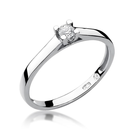 Przejdź do produktu Pierścionek zaręczynowy z białego złota z diamentem 0,08ct Fire Of Love