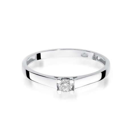 Przejdź do produktu Pierścionek zaręczynowy z białego złota z diamentem 0,08ct Fire Of Love