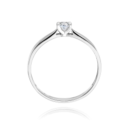 Pierścionek zaręczynowy z białego złota z diamentem 0,08ct Fire Of Love BW-223-0,08ct-b