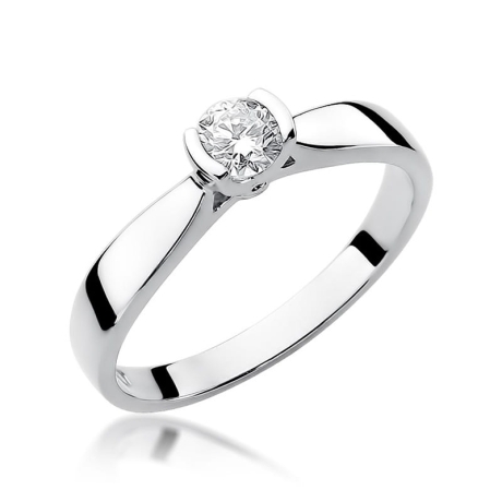 Przejdź do produktu Pierścionek zaręczynowy z białego złota z diamentem 0,25ct Fire Of Love 