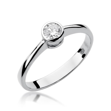 Przejdź do produktu Pierścionek zaręczynowy z białego złota z diamentem 0,25ct Fire Of Love 