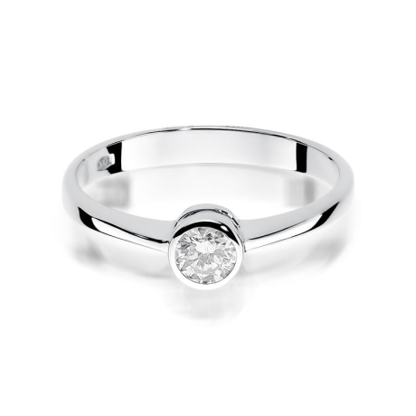 Przejdź do produktu Pierścionek zaręczynowy z białego złota z diamentem 0,25ct Fire Of Love 