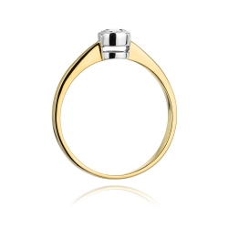 Pierścionek zaręczynowy z żółtego złota z diamentem 0,30ct Fire Of Love BW-224B-0,30ct