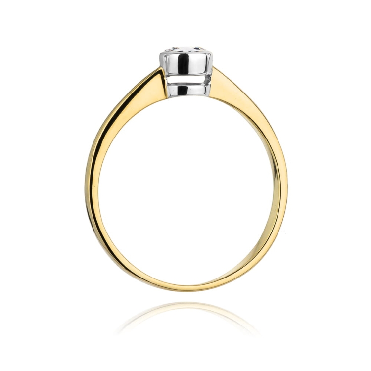 Pierścionek zaręczynowy z żółtego złota z diamentem 0,30ct Fire Of Love BW-224B-0,30ct