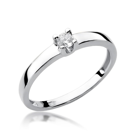 Przejdź do produktu Pierścionek zaręczynowy z białego złota z diamentem 0,10ct Fire Of Love