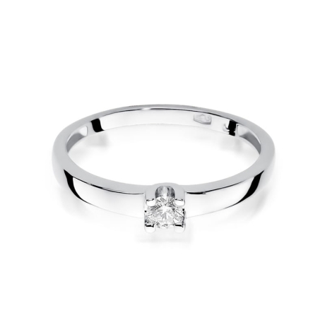 Przejdź do produktu Pierścionek zaręczynowy z białego złota z diamentem 0,10ct Fire Of Love