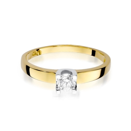 Przejdź do produktu Pierścionek zaręczynowy z żółtego złota z diamentem 0,25ct Fire Of Love