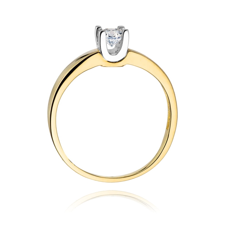 Pierścionek zaręczynowy z żółtego złota z diamentem 0,25ct Fire Of Love BW-225B-0,25ct