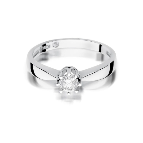Przejdź do produktu Pierścionek zaręczynowy z białego złota z diamentem 0,30ct Fire Of Love