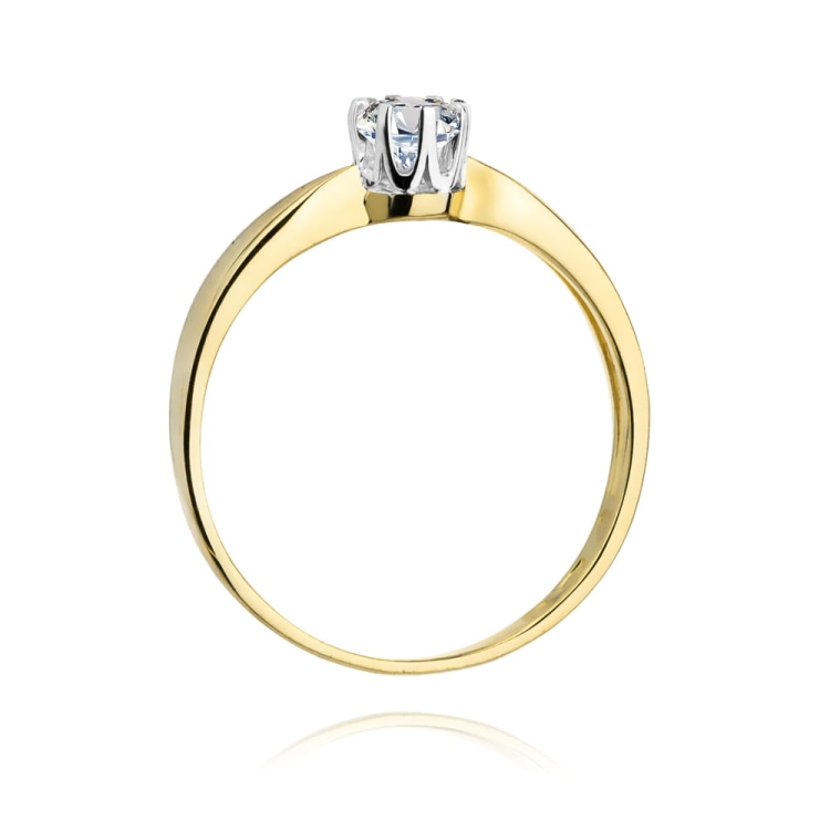 Pierścionek zaręczynowy z żółtego złota z diamentem 0,40ct Fire Of Love BW-228-0,40ct