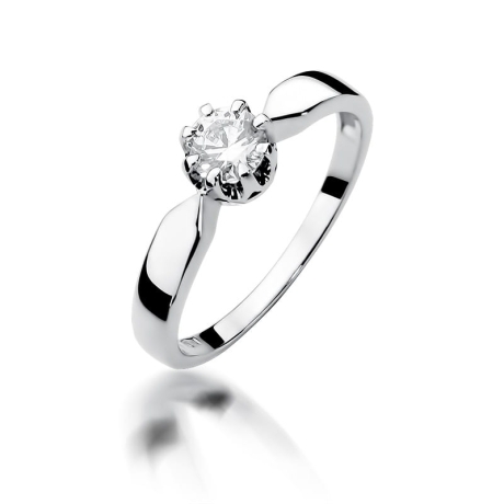 Przejdź do produktu Pierścionek zaręczynowy z białego złota z diamentem 0,50ct Fire Of Love
