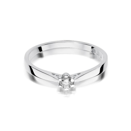 Przejdź do produktu Pierścionek zaręczynowy z białego złota z diamentem 0,10ct Fire Of Love