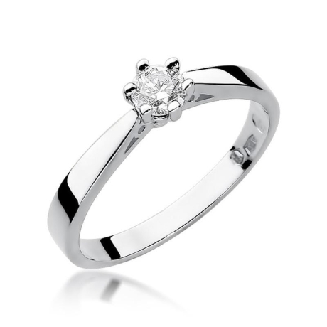 Przejdź do produktu Pierścionek zaręczynowy z białego złota z diamentem 0,30ct Fire Of Love