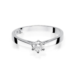 Pierścionek zaręczynowy z białego złota z diamentem 0,30ct Fire Of Love BW-229B-0,30ct-b