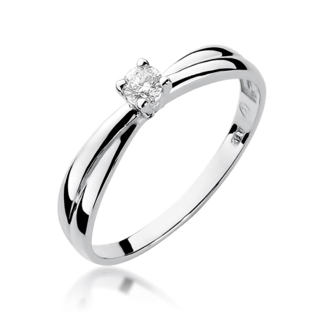 Przejdź do produktu Pierścionek zaręczynowy z białego złota z diamentem 0,10ct Fire Of Love