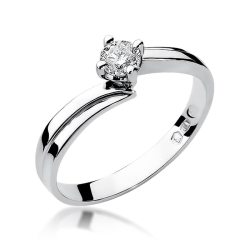Pierścionek zaręczynowy z białego złota z diamentem 0,30ct Fire Of Love BW-231B-0,30ct-b