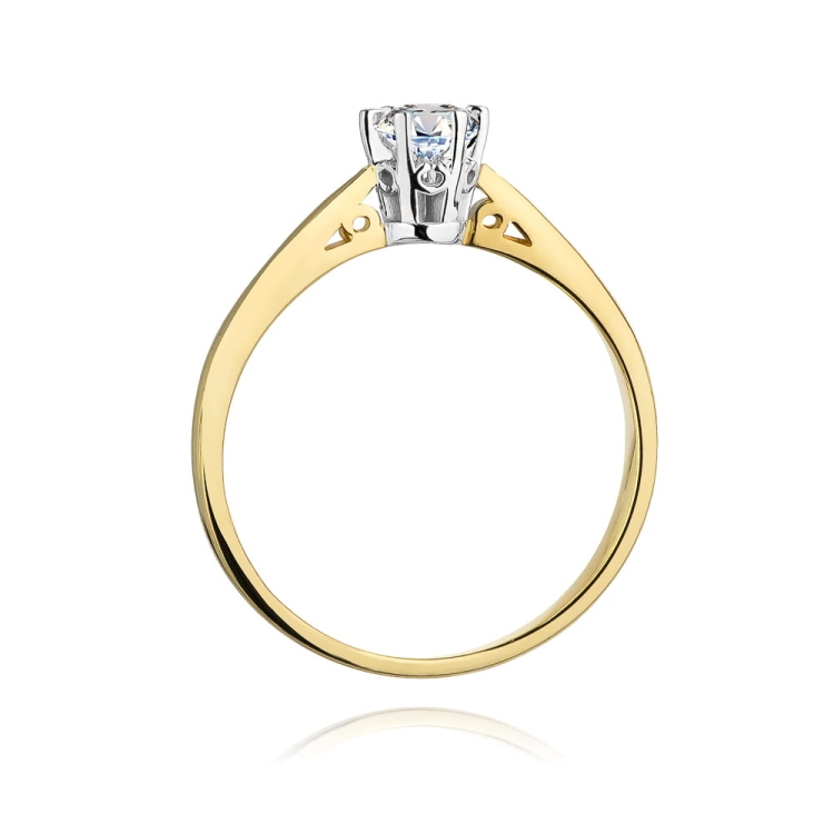 Pierścionek zaręczynowy z żółtego złota z diamentem 1,00ct Fire Of Love BW-234-1ct