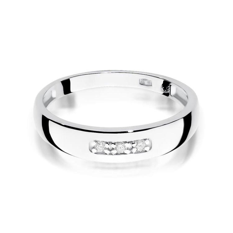 Pierścionek zaręczynowy z białego złota z diamentami 0,05ct Fire Of Love BW-235-b