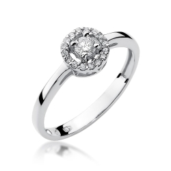 Pierścionek zaręczynowy z białego złota z diamentami 0,20ct Fire Of Love BW-238-b