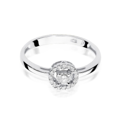 Pierścionek zaręczynowy z białego złota z diamentami 0,20ct Fire Of Love BW-238-b