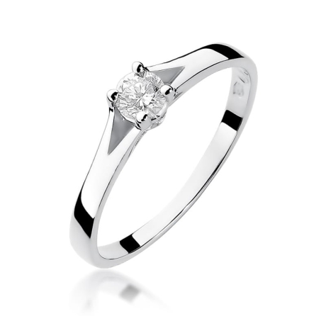 Przejdź do produktu Pierścionek zaręczynowy z białego złota z diamentem 0,20ct Fire Of Love
