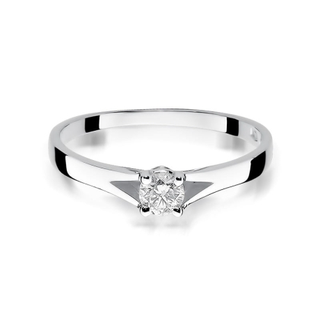 Przejdź do produktu Pierścionek zaręczynowy z białego złota z diamentem 0,20ct Fire Of Love