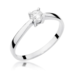 Pierścionek zaręczynowy z białego złota z diamentem 0,20ct Fire Of Love BW-242-b