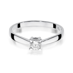 Pierścionek zaręczynowy z białego złota z diamentem 0,20ct Fire Of Love BW-242-b