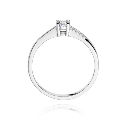 Pierścionek zaręczynowy z białego złota z diamentami 0,19ct Fire Of Love BW-258-b