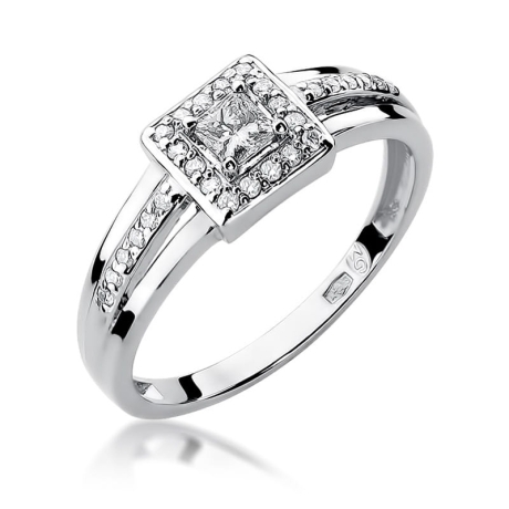Przejdź do produktu Pierścionek zaręczynowy z białego złota z diamentami 0,29ct Fire Of Love