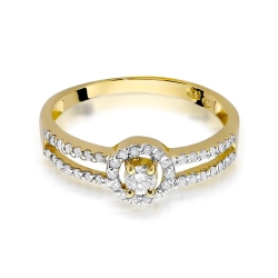 Pierścionek zaręczynowy z żółtego złota z diamentami 0,31ct Fire Of Love BW-272