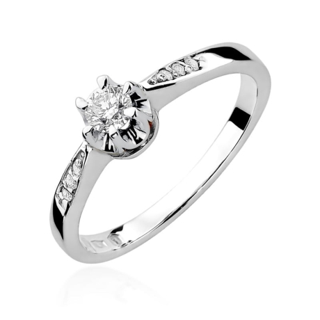Przejdź do produktu Pierścionek zaręczynowy z białego złota z diamentami 0,25ct Fire Of Love
