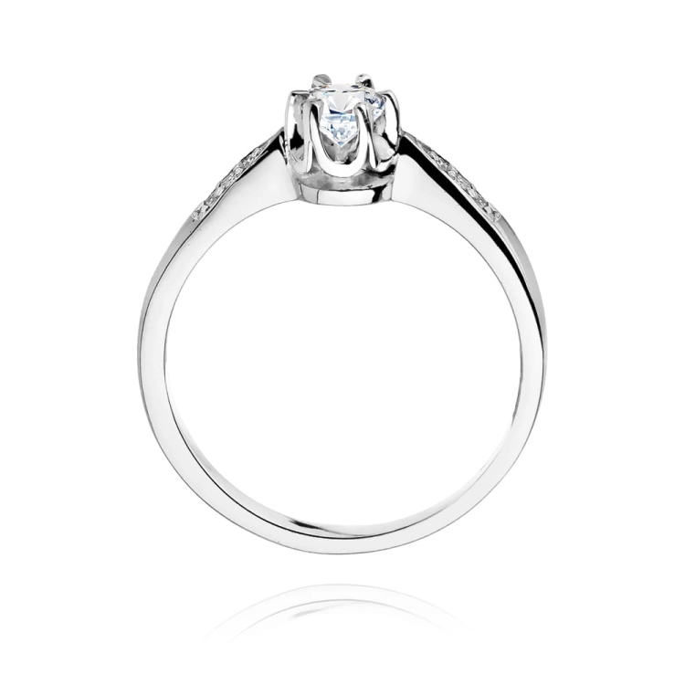 Pierścionek zaręczynowy z białego złota z diamentami 0,25ct Fire Of Love BW-291-b