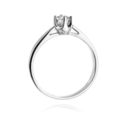 Pierścionek zaręczynowy z białego złota z diamentem 0,20ct Fire Of Love BW-293-b