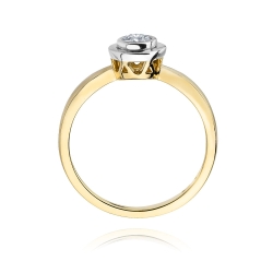 Pierścionek zaręczynowy z żółtego złota z diamentem 0,20ct Fire Of Love BW-294-0,20ct