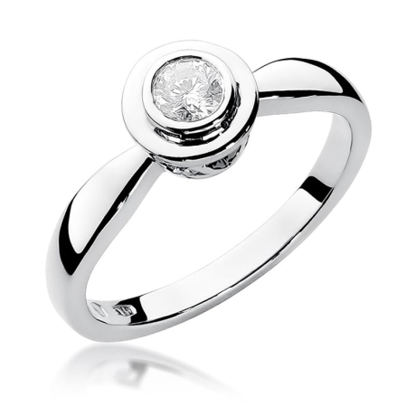 Przejdź do produktu Pierścionek zaręczynowy z białego złota z diamentem 0,30ct Fire Of Love