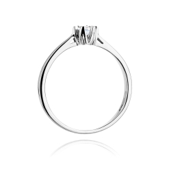 Pierścionek zaręczynowy z białego złota z diamentem 0,12ct Fire Of Love BW-299-b