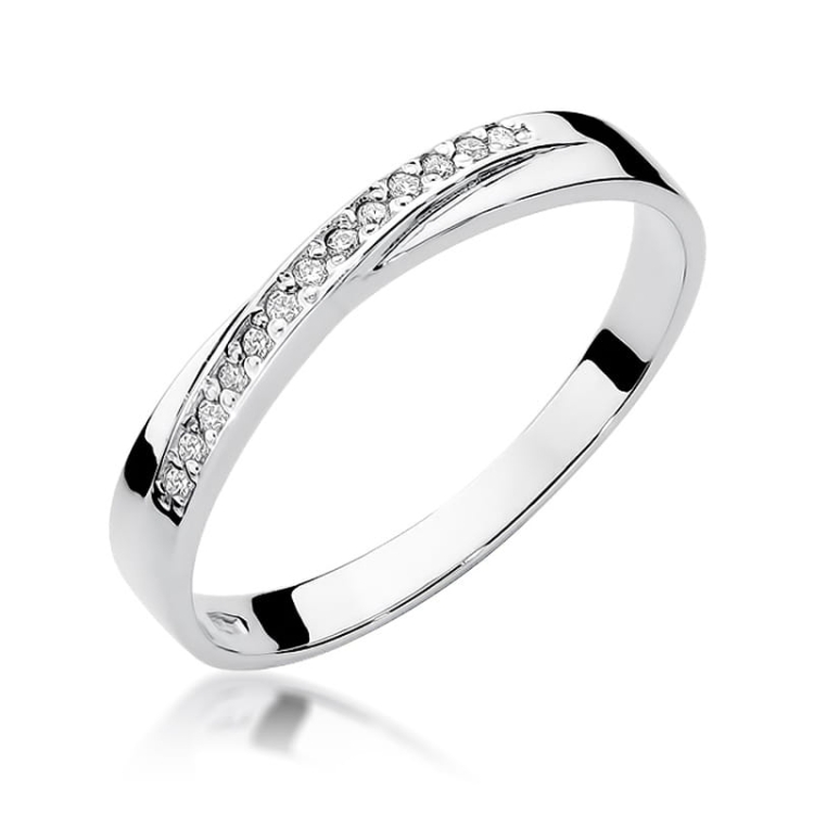 Pierścionek zaręczynowy z białego złota z diamentami 0,07ct Fire Of Love BW-305-b