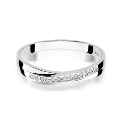 Pierścionek zaręczynowy z białego złota z diamentami 0,07ct Fire Of Love BW-305-b