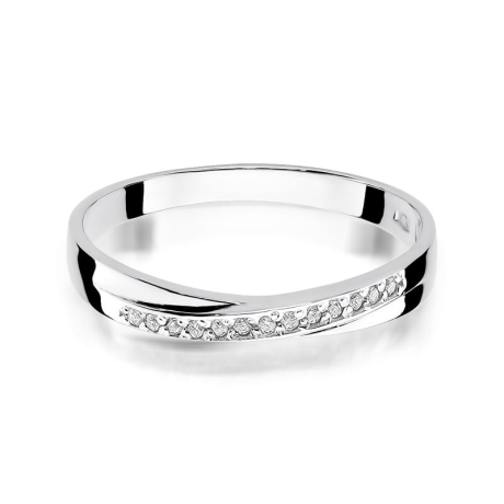 Przejdź do produktu Pierścionek zaręczynowy z białego złota z diamentami 0,07ct Fire Of Love