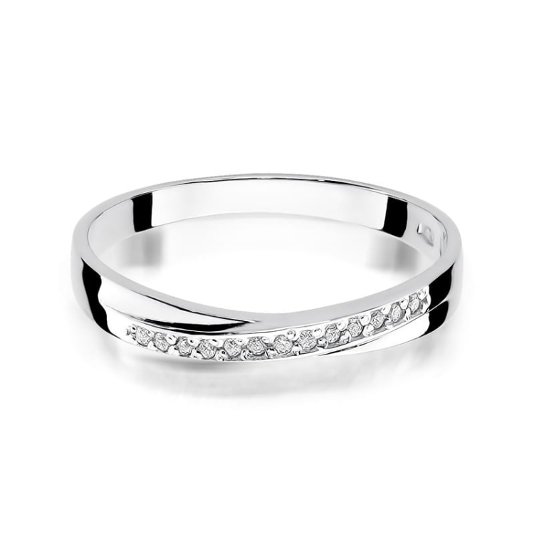 Pierścionek zaręczynowy z białego złota z diamentami 0,07ct Fire Of Love BW-305-b