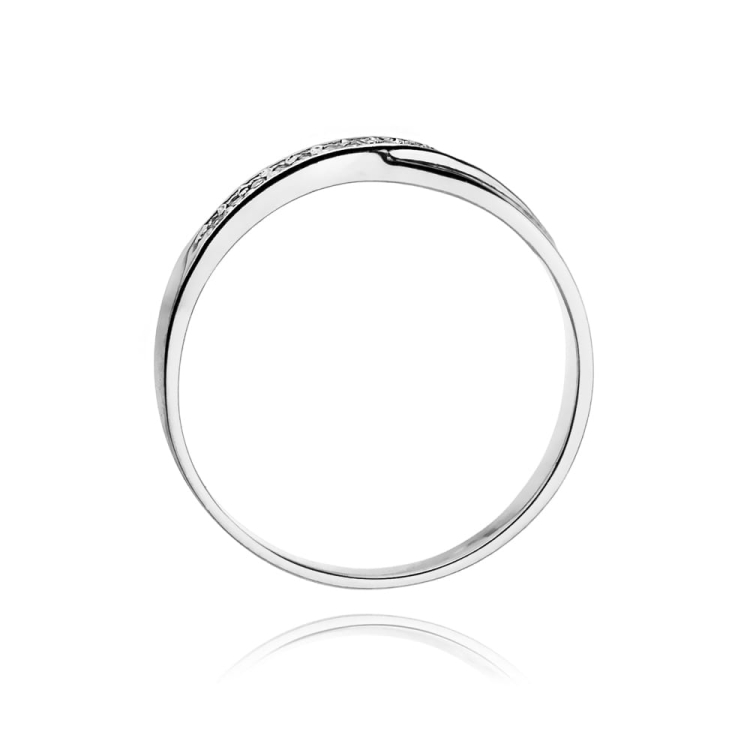 Pierścionek zaręczynowy z białego złota z diamentami 0,07ct Fire Of Love BW-305-b
