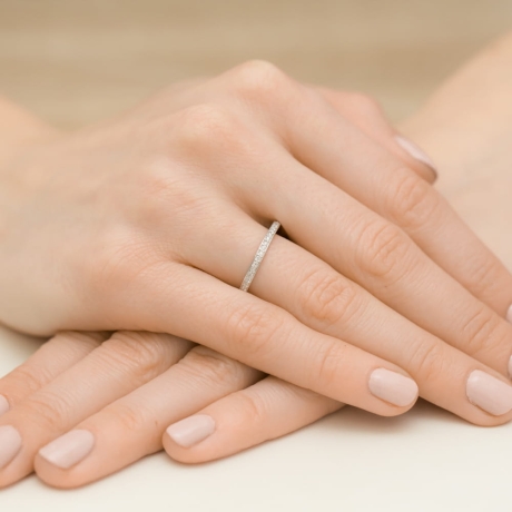 Przejdź do produktu Pierścionek zaręczynowy z żółtego złota z diamentami 0,09ct Fire Of Love