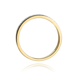 Pierścionek zaręczynowy z żółtego złota z diamentami 0,09ct Fire Of Love BW-306