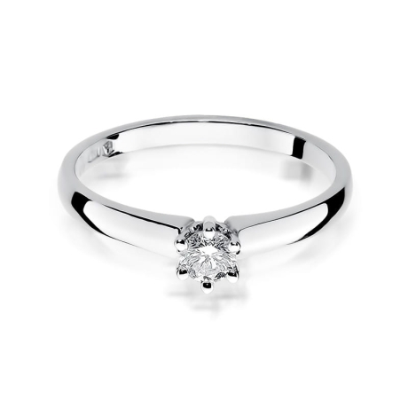 Przejdź do produktu Pierścionek zaręczynowy z białego złota z diamentem 0,20ct Fire Of Love 