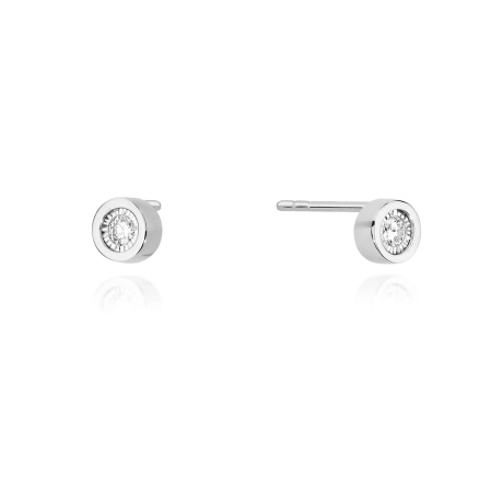 Przejdź do produktu Kolczyki z białego złota 585 z diamentami 0,16ct The Diamonds 