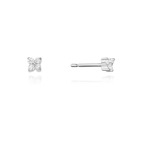 Przejdź do produktu Kolczyki z białego złota 585 z diamentami 0,09ct The Diamonds